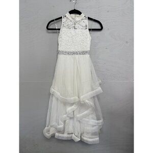 Bridal Style Child's Dance Costume with Lace and Beading, Size 7